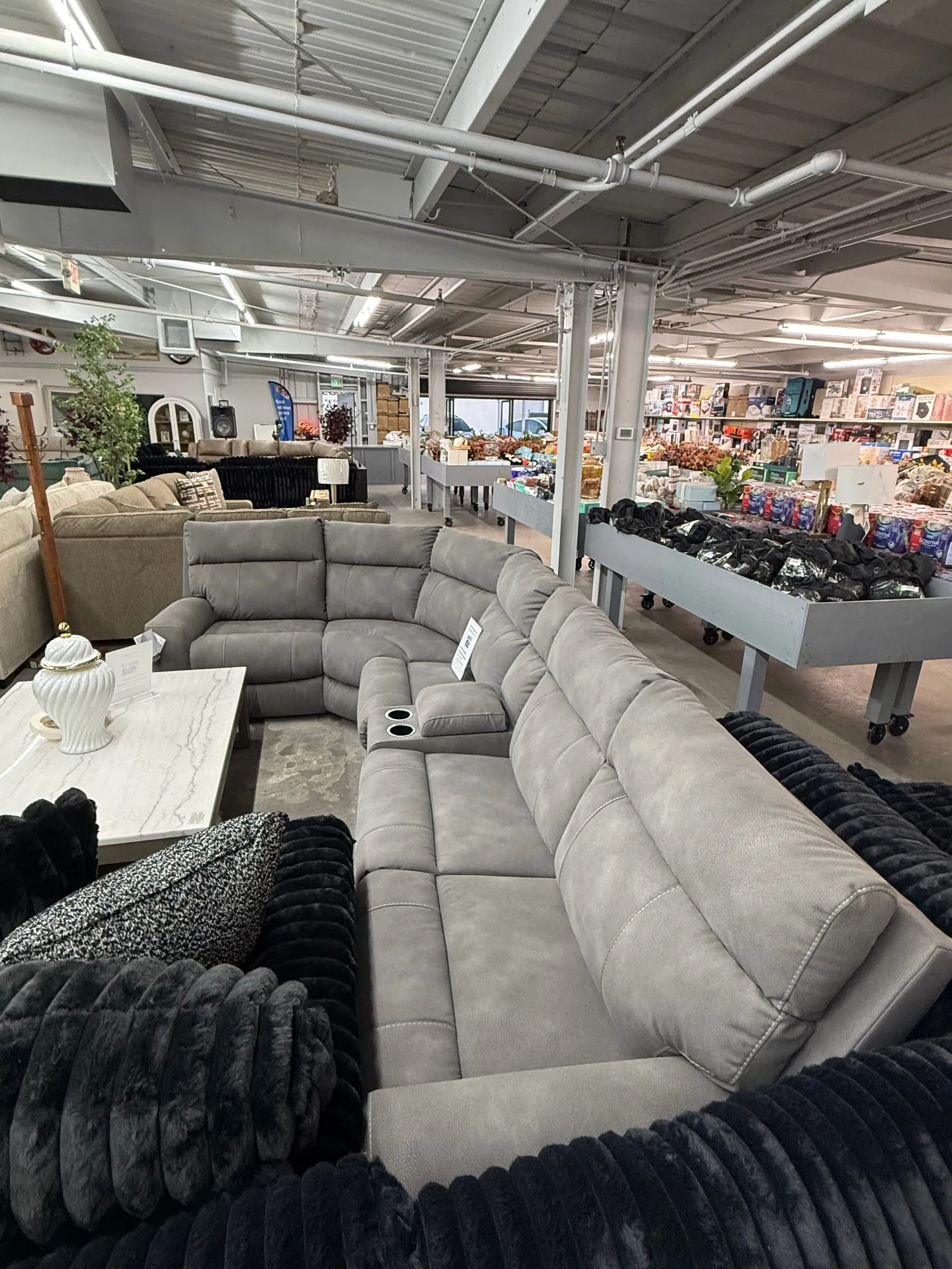 Reclining sectionals and home goods at Deals4Less Spruce